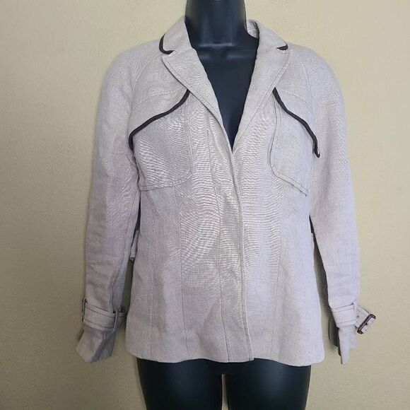 LOFT Linen Belted Blazer  - Picture 1 of 10